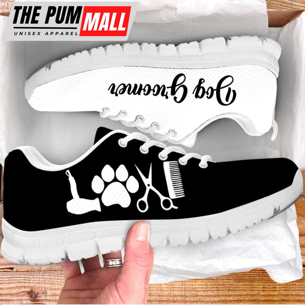 dog-groomer-shoes-love-black-white-sneakers-walking-running-lightweight-casual-s-doyue90r Dog Groomer Shoes Love Black White Sneakers Walking Running Lightweight Casual Shoes For Pet Lover