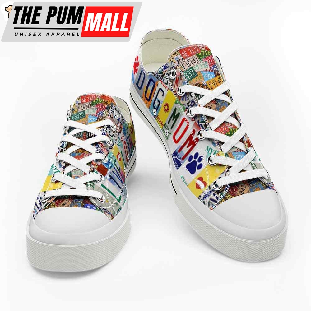 dog-live-love-bark-license-plate-low-top-shoes-happy-international-dog-day-can-uwdu1bn3 Dog Live Love Bark License Plate Low Top Shoes – Happy International Dog Day Canvas Sneaker – Owners Gift Dog Breeders