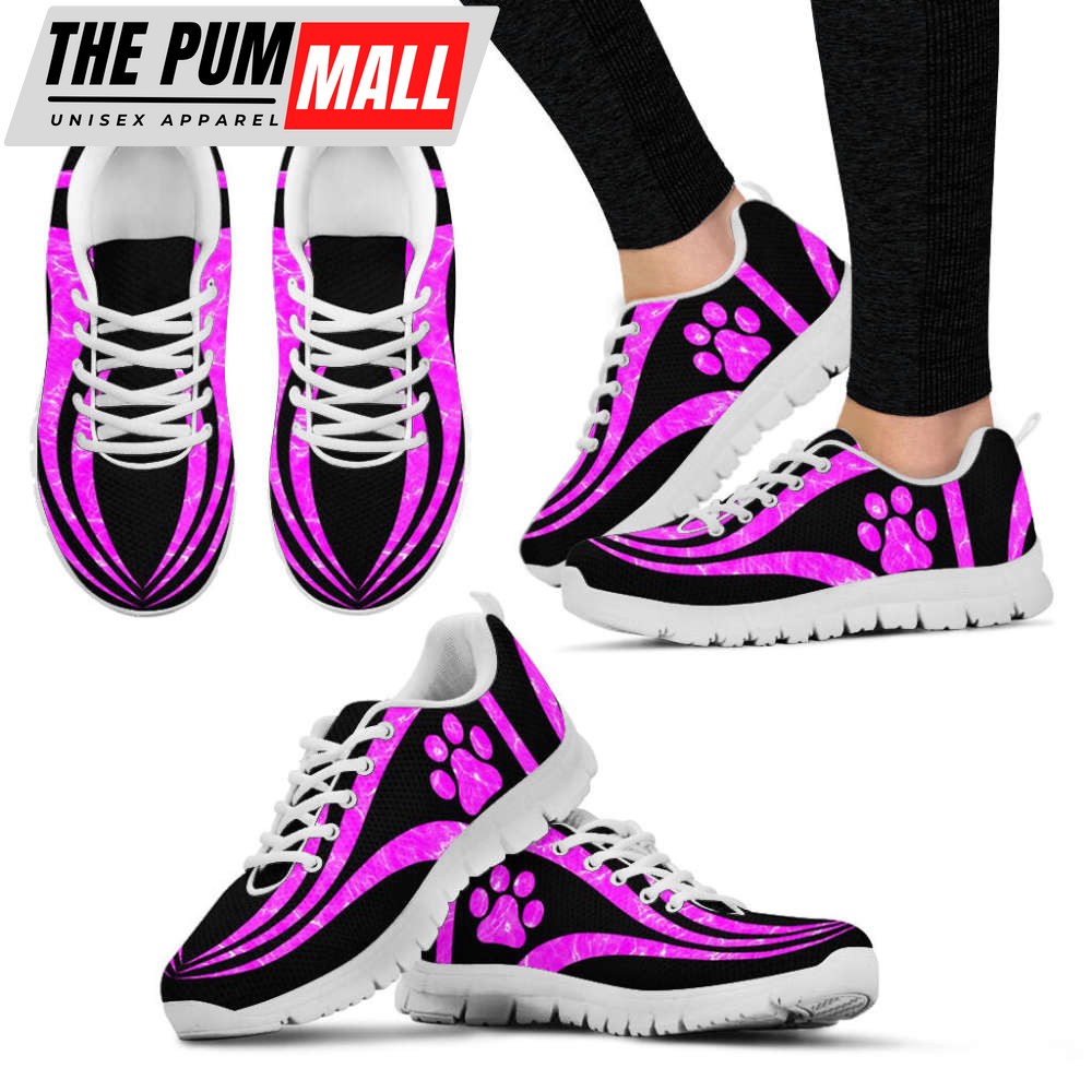 Dog Lover Shoes Cool Purple Line Sneakers Walking Running Lightweight Casual Shoes For Dog Lover