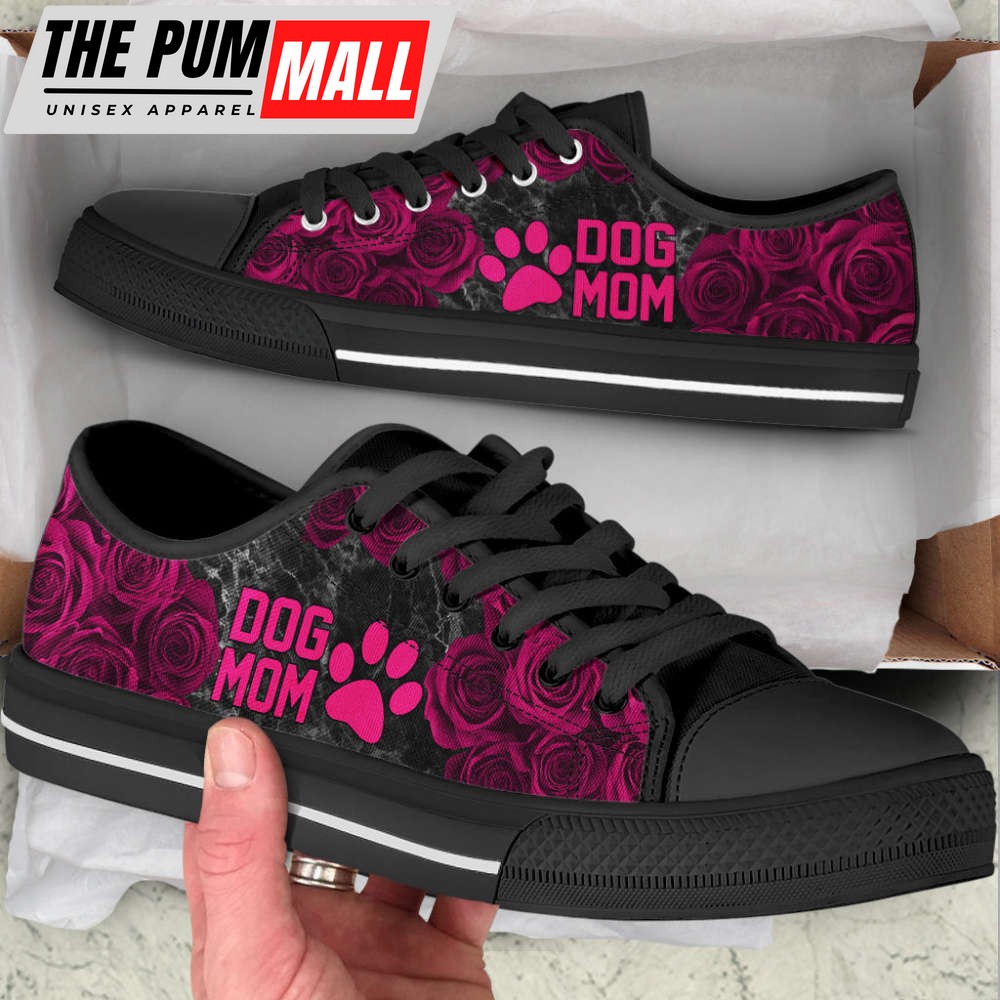dog-mom-rose-and-paw-low-top-shoes-canvas-sneakers-casual-shoes-f9n95hmj Dog Mom Rose And Paw Low Top Shoes Canvas Sneakers Casual Shoes