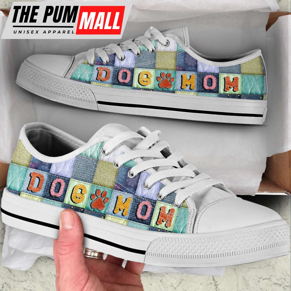 dog-mom-seamless-color-low-top-shoes-canvas-sneakers-casual-shoes-rk7vqn5q Dog Mom Seamless Color Low Top Shoes Canvas Sneakers Casual Shoes