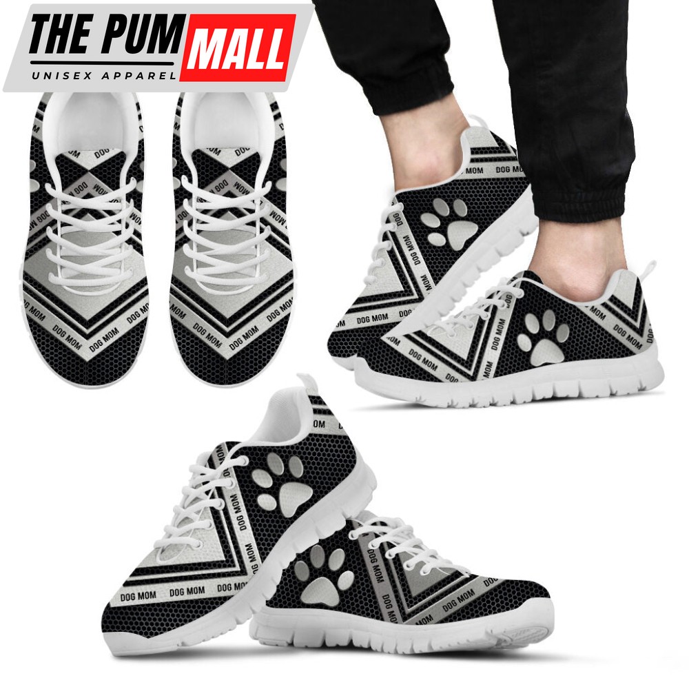 Dog Mom Shoes Geo Texture Sneakers Walking Running Lightweight Casual Shoes For Pet Lover