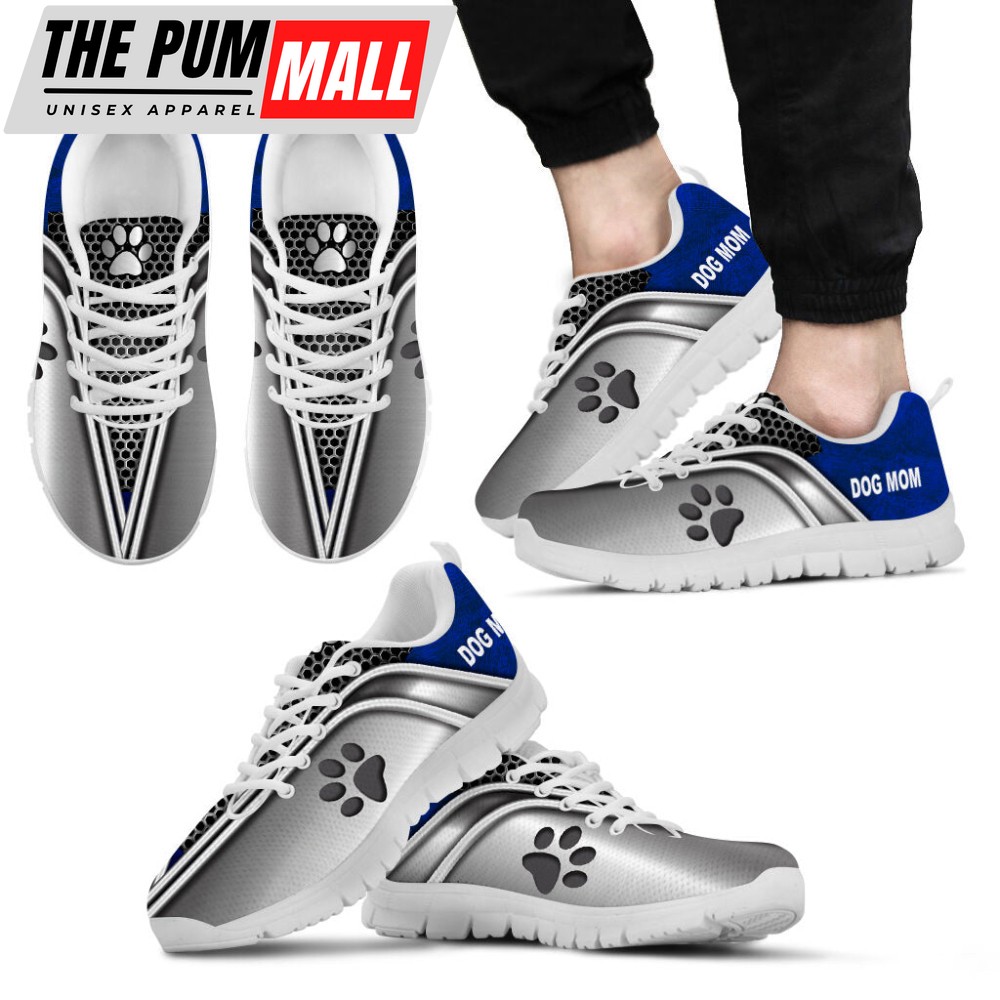 Dog Mom Shoes Metal Paw Sneakers Walking Running Lightweight Casual Shoes For Men And Women