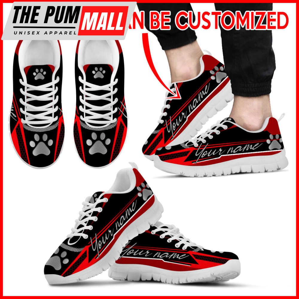 Dog Mom Shoes Sinwy Dog Paw Sneakers, Personalized Sneakers For Men And Women