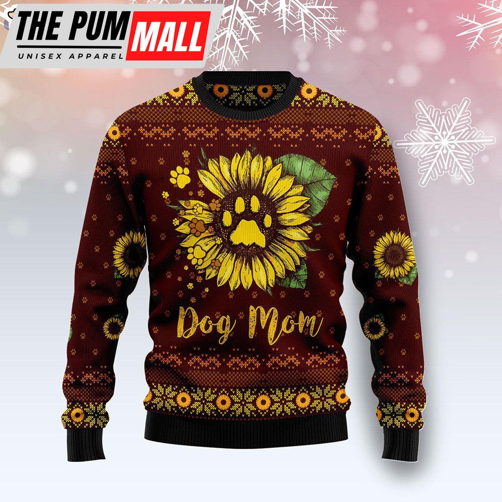 Dog Mom Sunflower Best Gift Ugly Christmas Sweater – Gifts For Dog Lovers