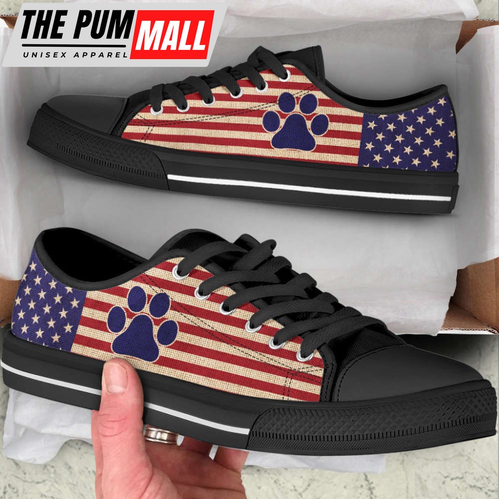 dog-paw-usa-flag-low-top-shoes-canvas-sneakers-casual-shoes-ry3kfmp3 Dog Paw USA Flag Low Top Shoes Canvas Sneakers Casual Shoes