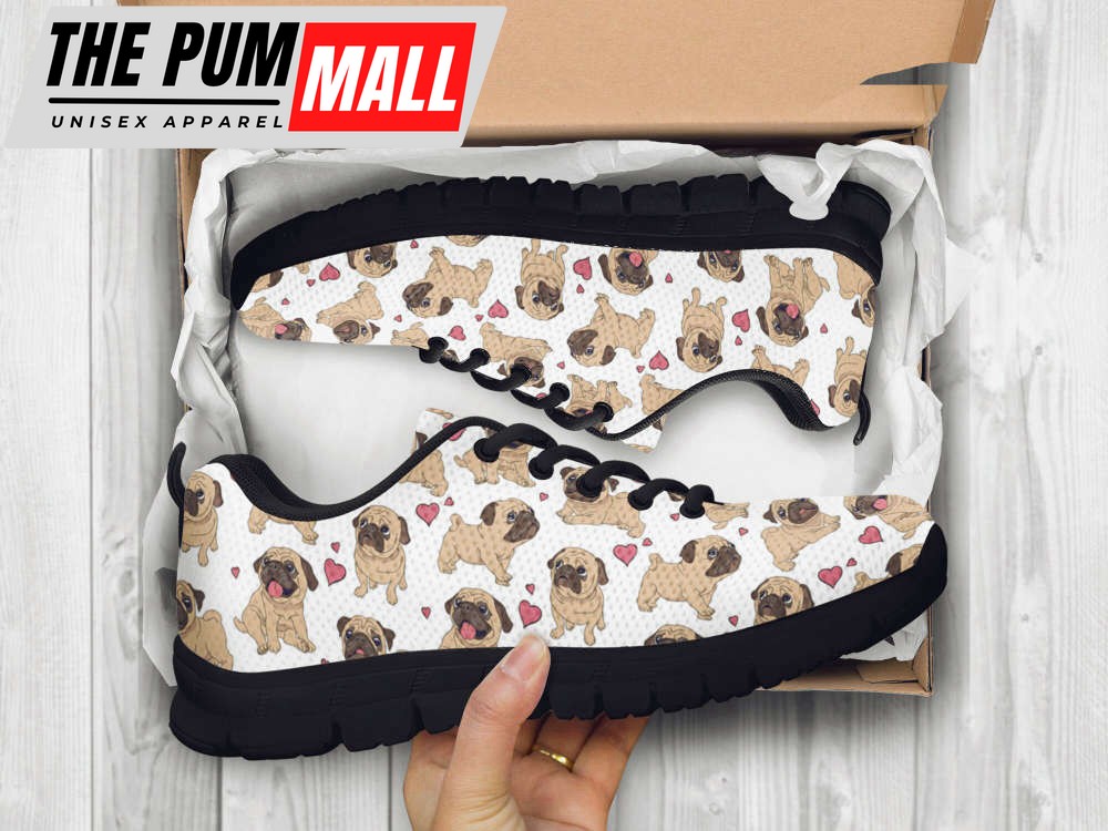 dog-pug-shoes-custom-name-shoes-dog-pattern-running-sneakers-for-pet-lover-h8qg905w Dog Pug Shoes Custom Name Shoes Dog Pattern Running Sneakers For Pet Lover