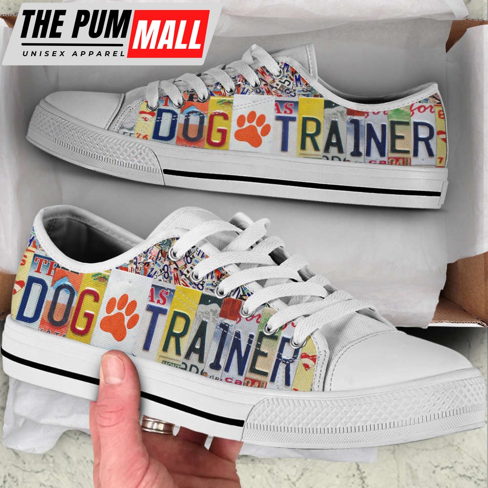 dog-trainer-license-plates-low-top-shoes-canvas-sneakers-casual-shoes-xz3s5j89 Dog Trainer License Plates Low Top Shoes Canvas Sneakers Casual Shoes