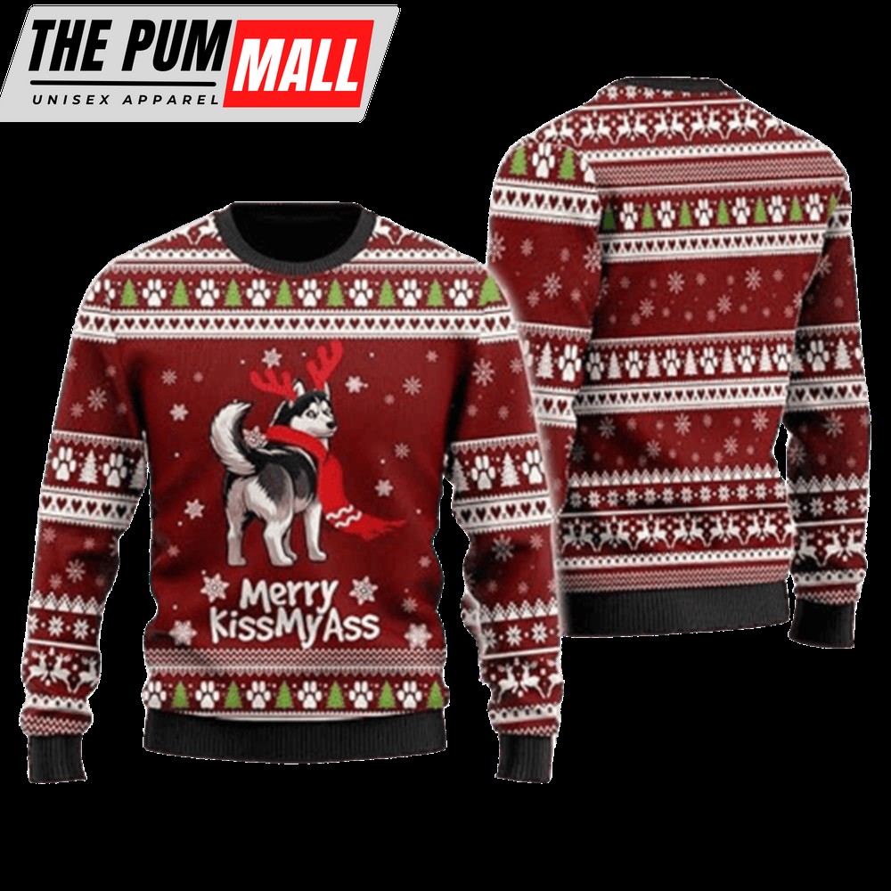 Dog Ugly Christmas Sweater For Women, Christmas Dog Crew Neck Sweatshirt For Dog Lover