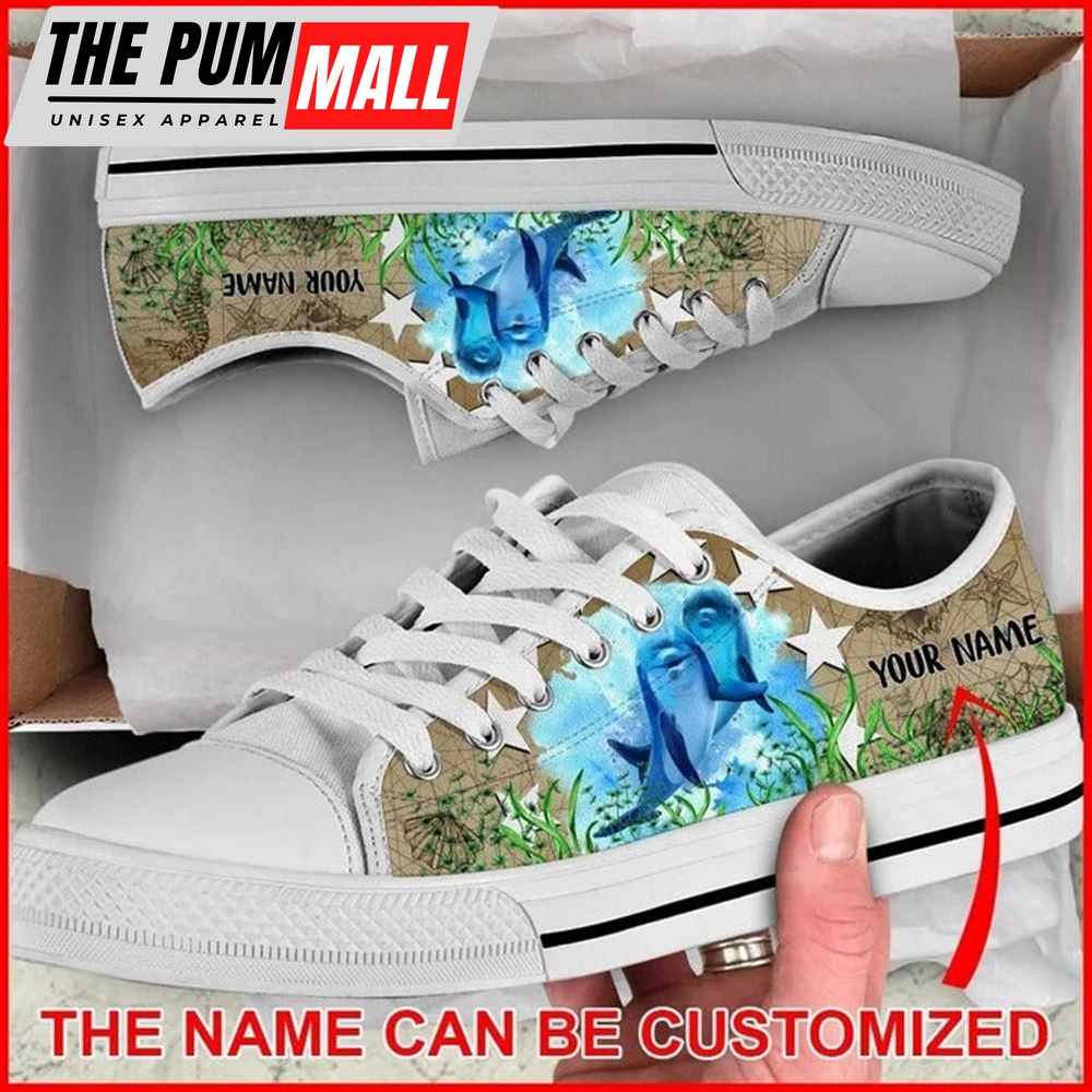 dolphin-vintage-map-sea-canvas-low-top-shoes-low-top-shoes-mens-women-ex2jwtnj Dolphin Vintage Map Sea Canvas Low Top Shoes – Low Top Shoes Mens, Women