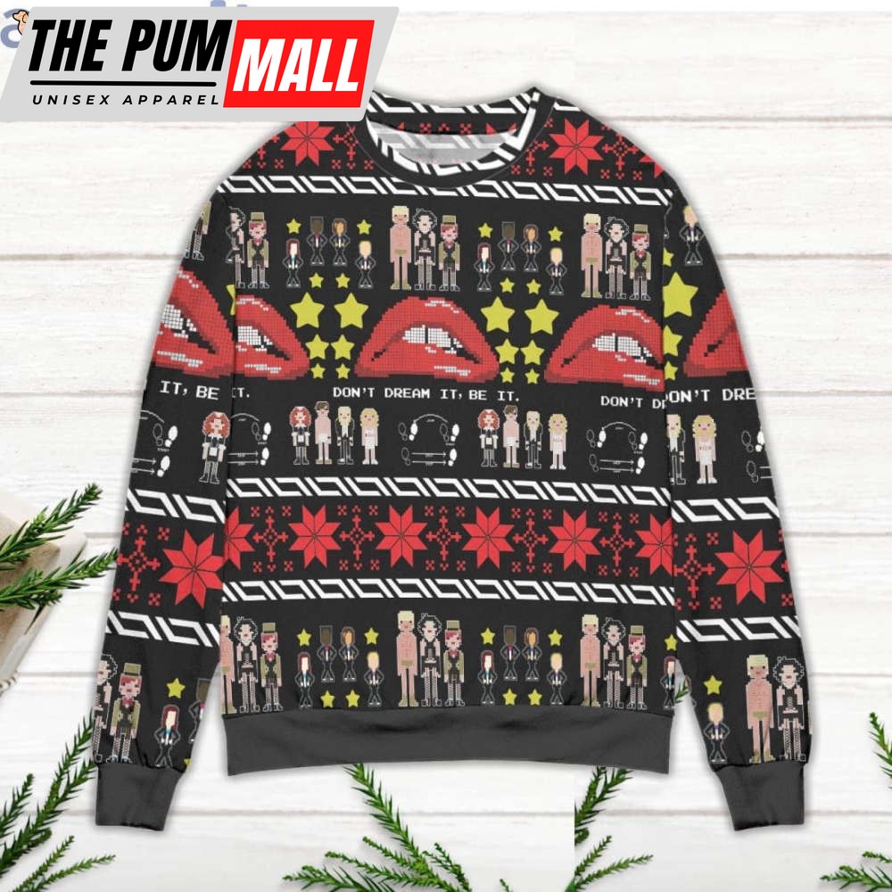 Don’t Dream It Be It Rocky Horror Ugly Knitted Christmas Sweatshirt, Rocky Horror Xmas Sweater, Christmas Sweater, Ugly Christmas Sweater