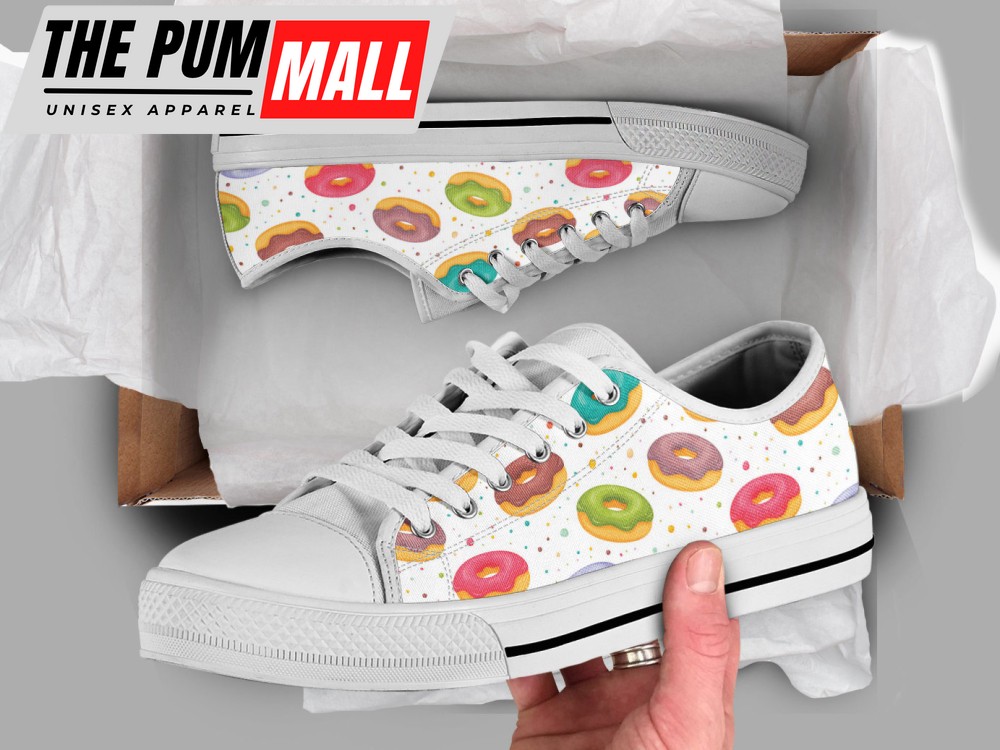 Donut Lover Shoes, Donut Sneakers, Low Top Shoes For Donut Lover Gifts