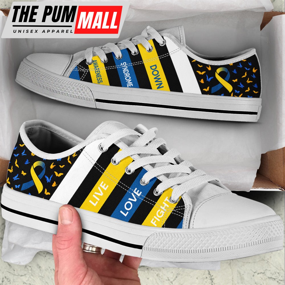 Down Syndrome Shoes Plaid Low Top Shoes – Best Gift For Men And Women – Sneaker For Walking