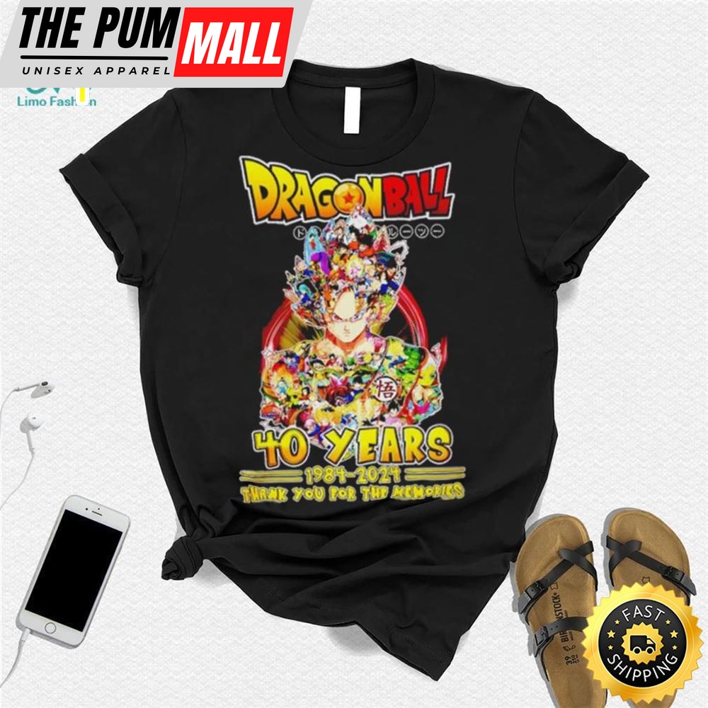 Dragon Ball 40 Years 1984 2025 Thank You For The Memories T Shirt
