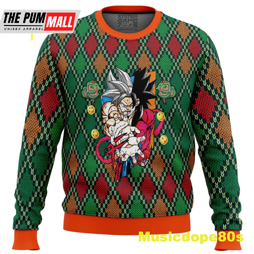 Dragon Ball Z SSJ4 Goku Ugly Christmas Sweater