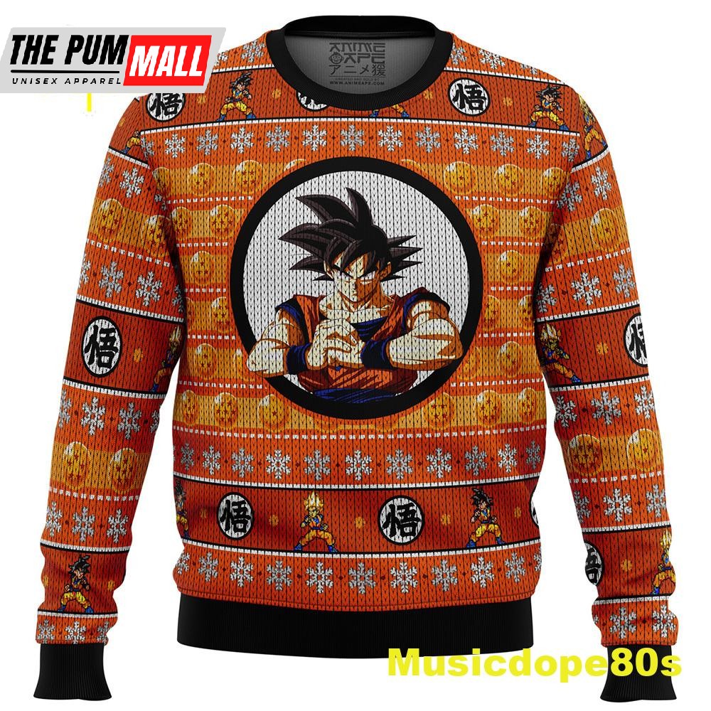 Dragonball Z Son Goku Ugly Christmas Sweater
