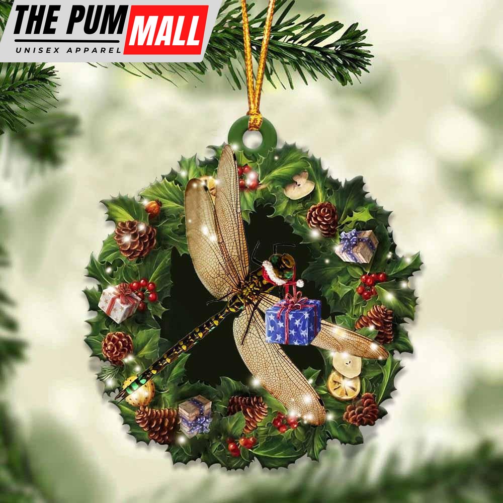 Dragonfly And Christmas Ornament – Acrylic Dragonfly Ornament – Gifts For Dragonfly Lovers Limited Edition