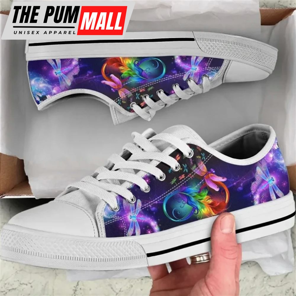 Dragonfly Watercolor Infinity Low Top Shoes – Low Top Shoes Mens, Women