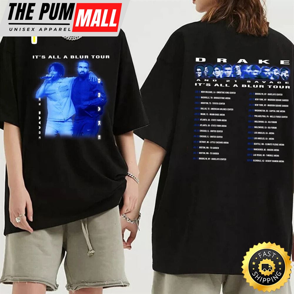 Drake 21 Savage Tour Rescheduled Drake Its All A Blur Tour 2023 T-Shirt