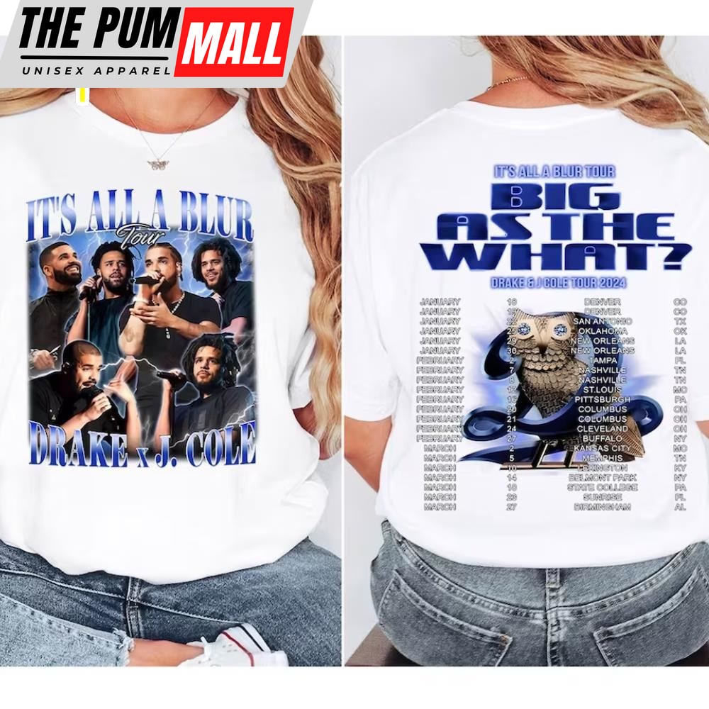 Drake J Cole It’s All Blur Tour 2024 T-shirt