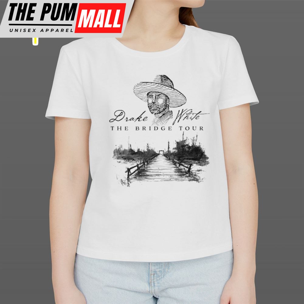 DRAKE WHITE 2025 THE BRIDGE TOUR T-SHIRT
