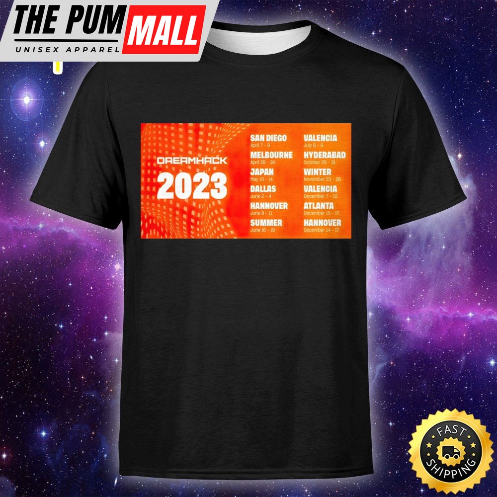 Dreamhack Announces Festival Tour 2025 Unisex Tshirt