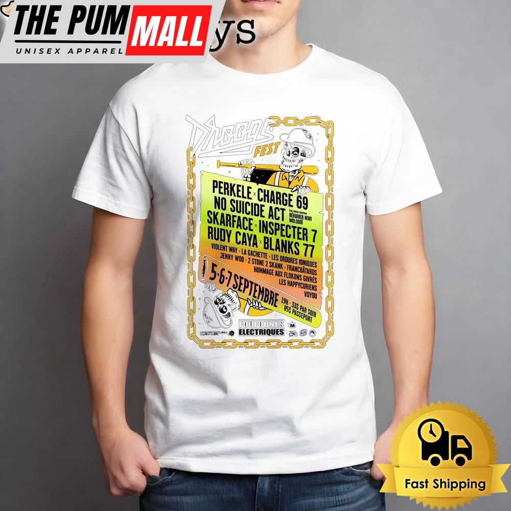 Droogs Fest Tour On September 5-7 2024 Foufounes Electriques In Montreal QC Unisex T-Shirt