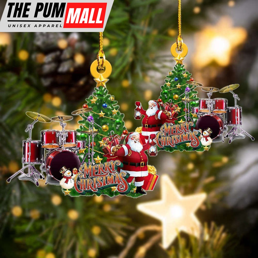 Drum Merry Christmas Ornament Santa Christmas Tree Ornament Best Gifts For Drummers Limited Edition