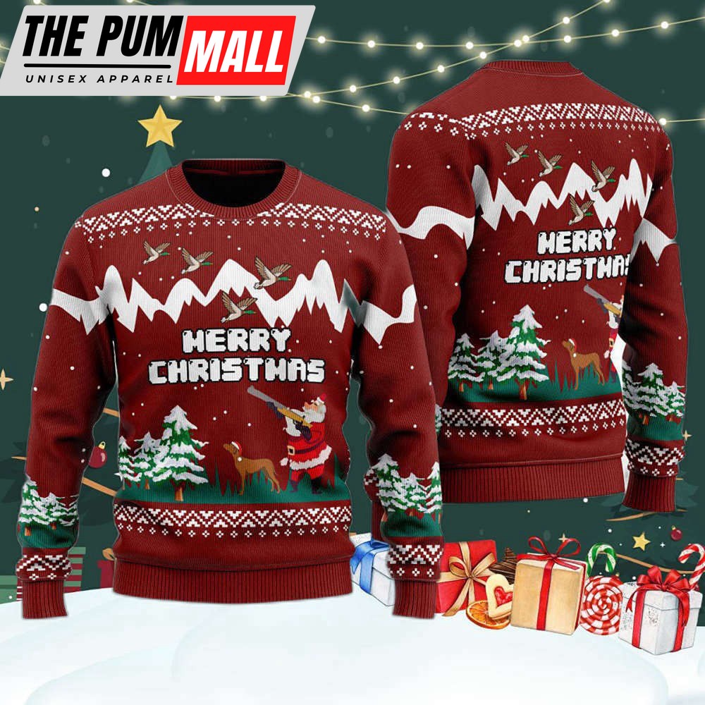 Duck Hunting Christmas Ugly Christmas Sweater, Gift for Christmas For Men & Women