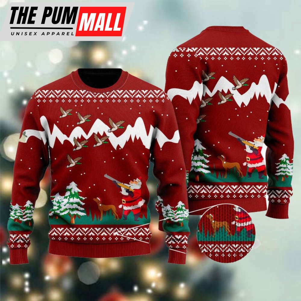 Duck Hunting Christmas Ugly Sweater, Christmas Sweatshirt For Hunting Lover Gift