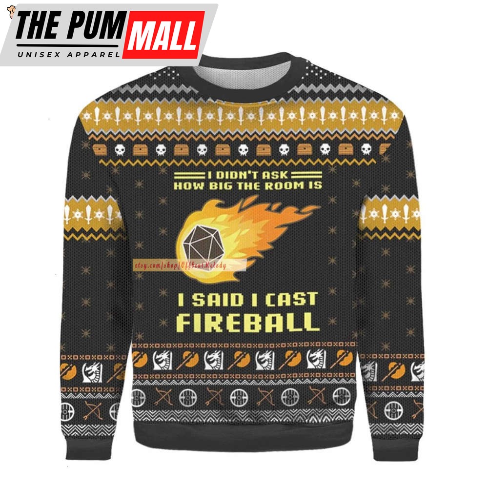 Dungeons And Dragons Ugly Sweater, Game Lover Ugly Christmas Sweater Hoodie Sweatshirt 3D, Merry Christmas Ugly Sweater Over Print