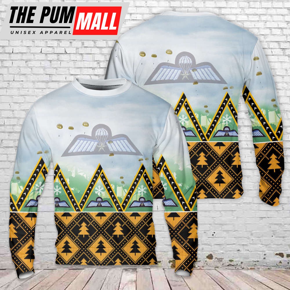 Dutch Army Paratroopers Swift Response 16 Christmas Sweater – Grafenwoehr