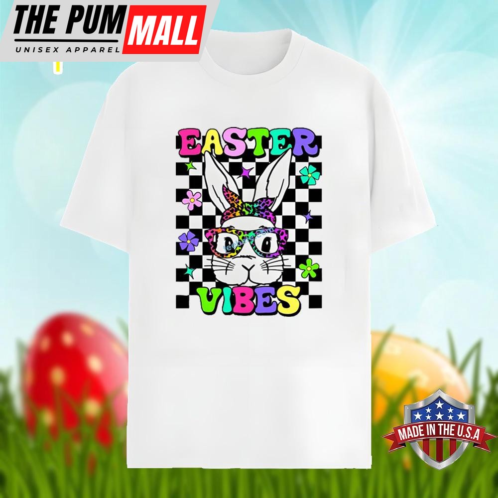 Easter Vibes With Bunny Glasses Unisex Shirt