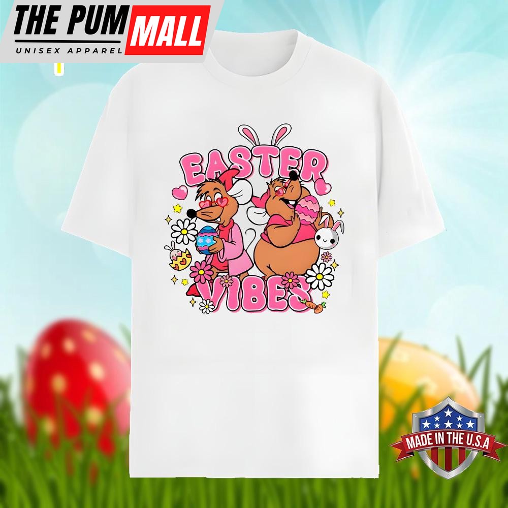 Easter Vibes With Cinderella Jaq And Gus Gus Shirt Men Women