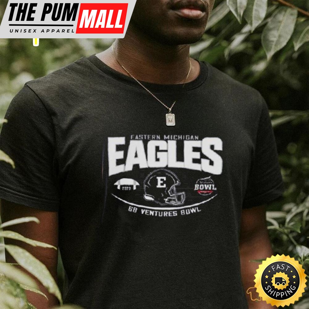 Eastern Michigan University Football 2025 68 Ventures Bowl Bound Helmet T Shirt