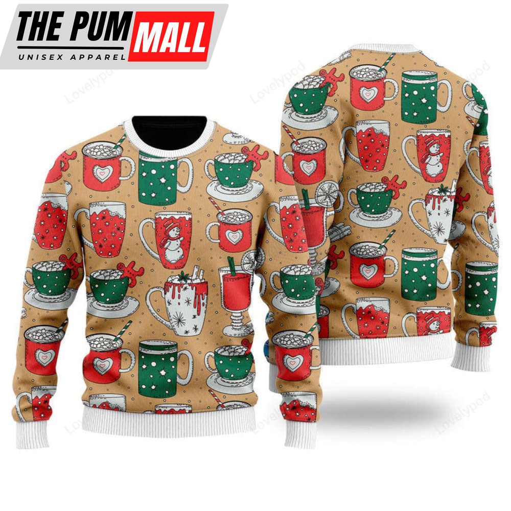 Eat Drink Be Tacky! Ugly Christmas Sweater – Perfect Coffee Lover