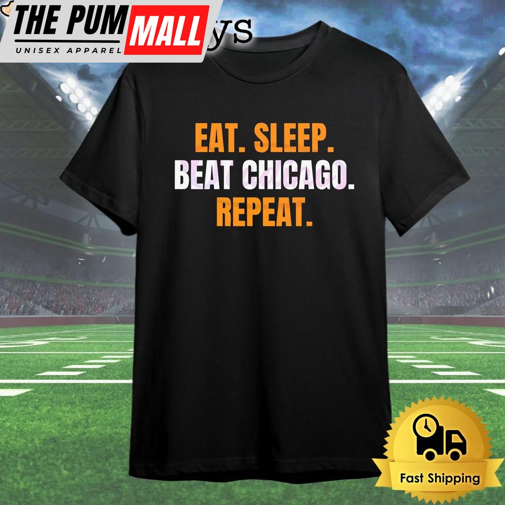 Eat Sleep Beat Chicago Repeat Green Bay Packers T Shirt