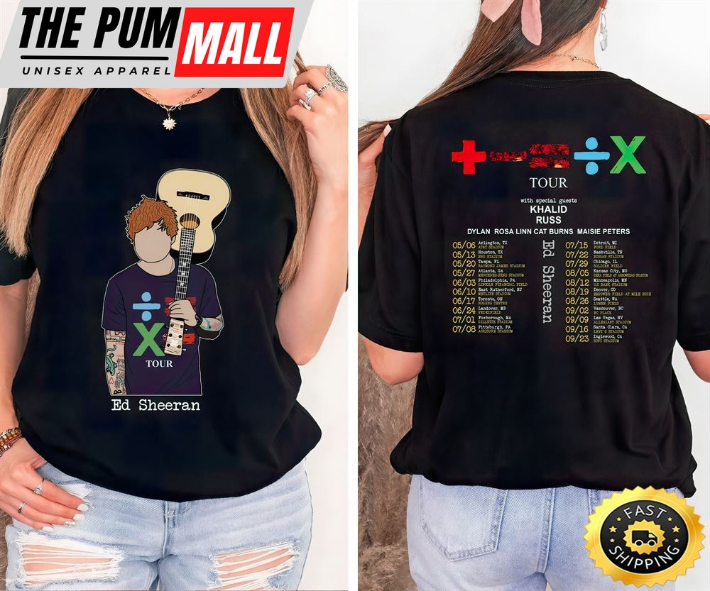 Ed Sheeran Tour 2023 T-Shirt The Mathematics Concert Tee Unisex T-shirt