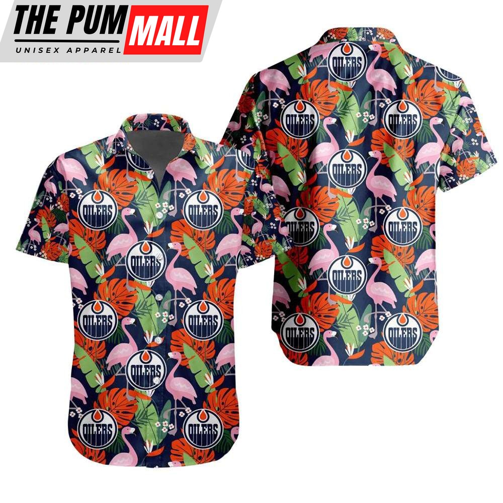 Edmonton Oilers Flamingo Tropical NHL Hawaiian Shirt