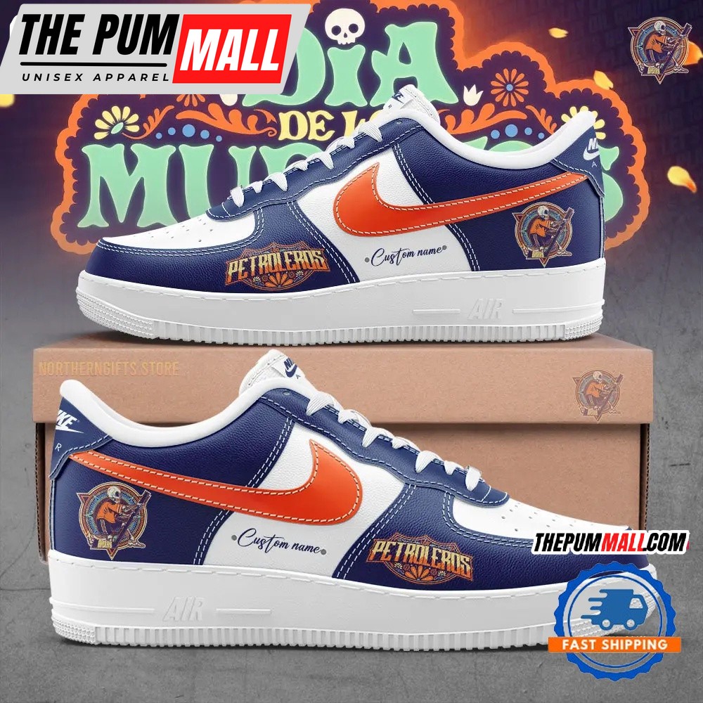 Edmonton Oilers Our Inaugural Dia De Los Muertos Day Of The Dead Air Force 1 Sneaker Shoes