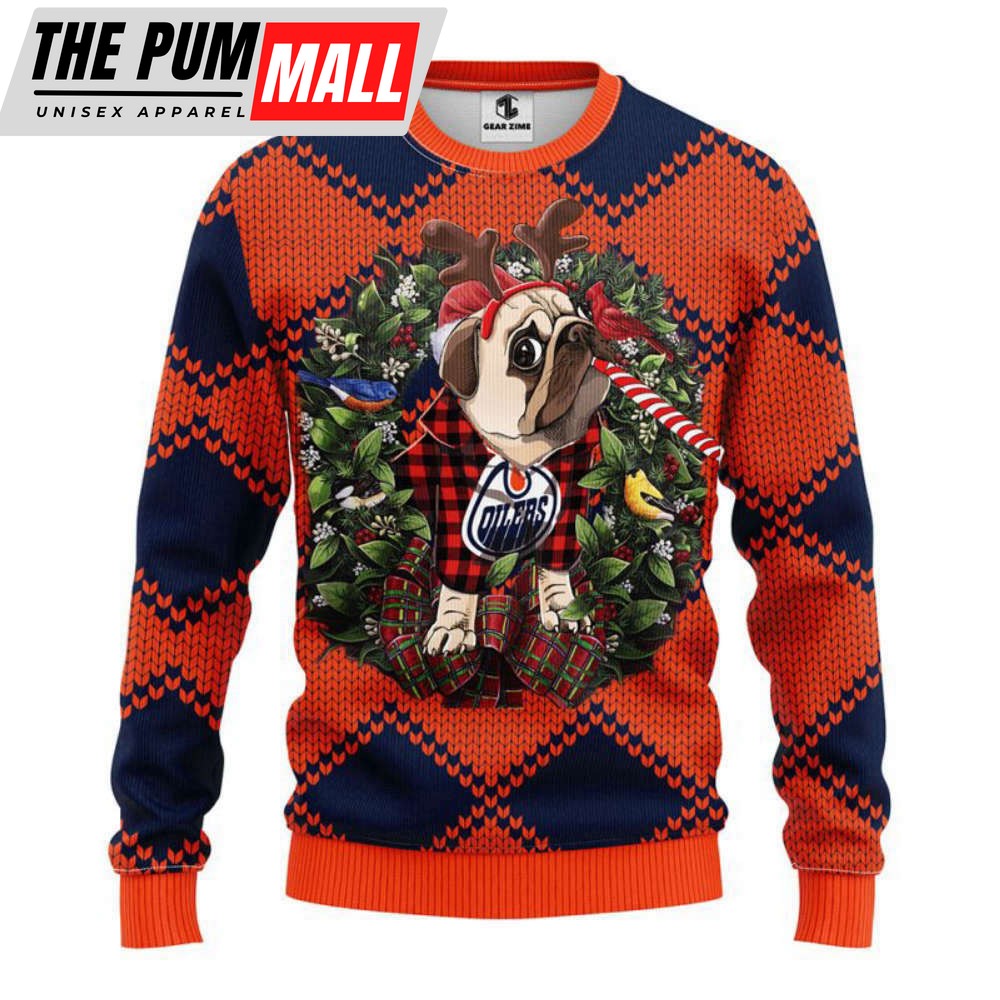 Edmonton Oilers Pub Dog Christmas Ugly Sweater, Gift For Christmas