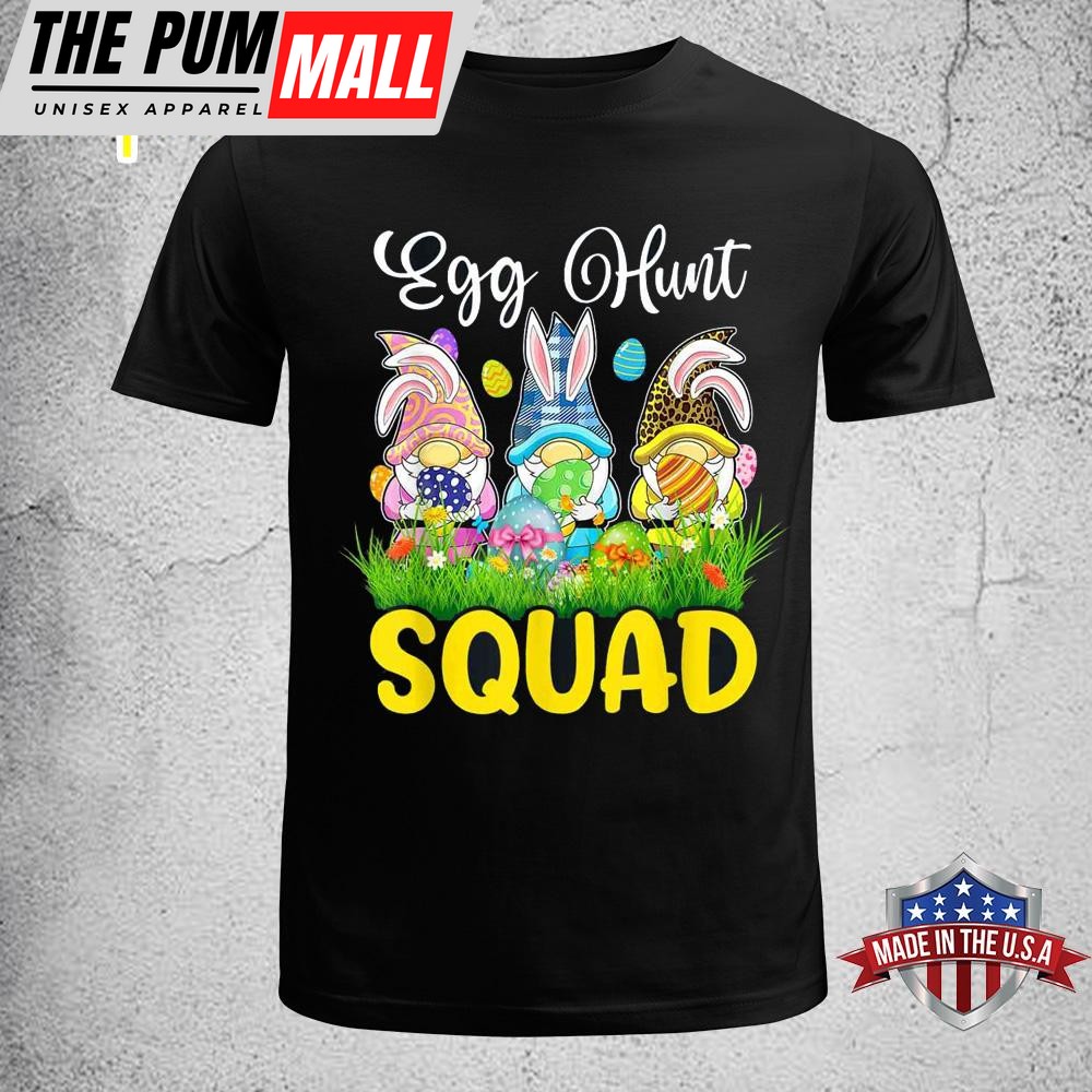 Egg Hunt Squad Gnomes Easter Day Bunny Womens Easter Shirt