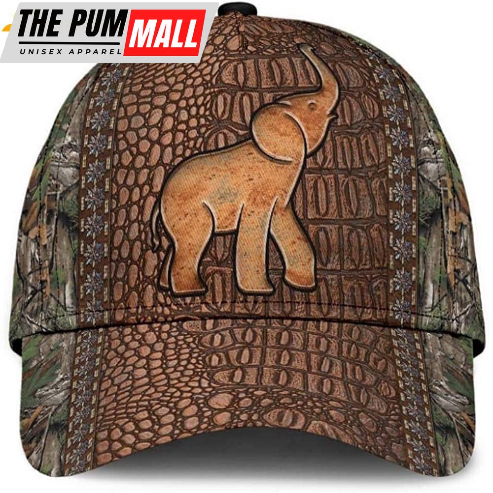 Elephant Animal Tree Dry Skin Style Classic Baseball Cap
