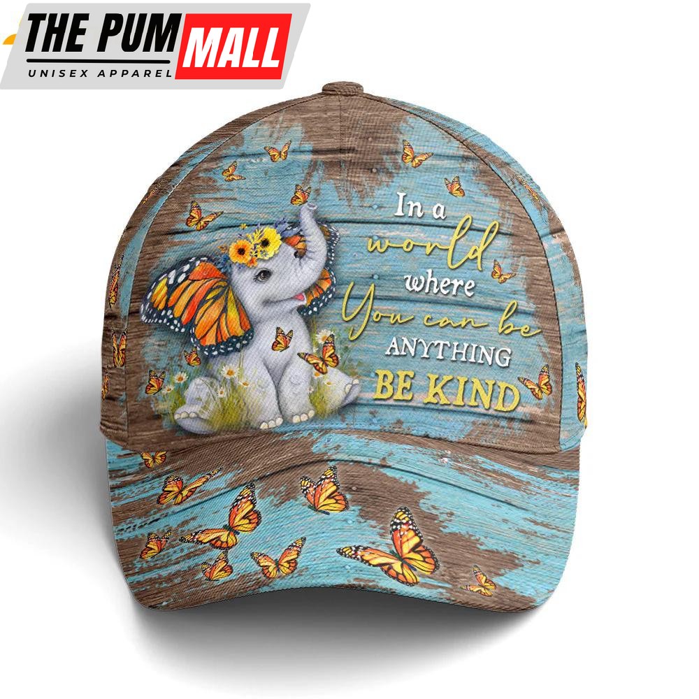 Elephant Butterfly In A Word Where You Can Be Classic Baseball Cap