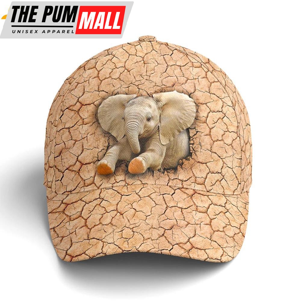 Elephant On The Ground Classic Baseball Cap