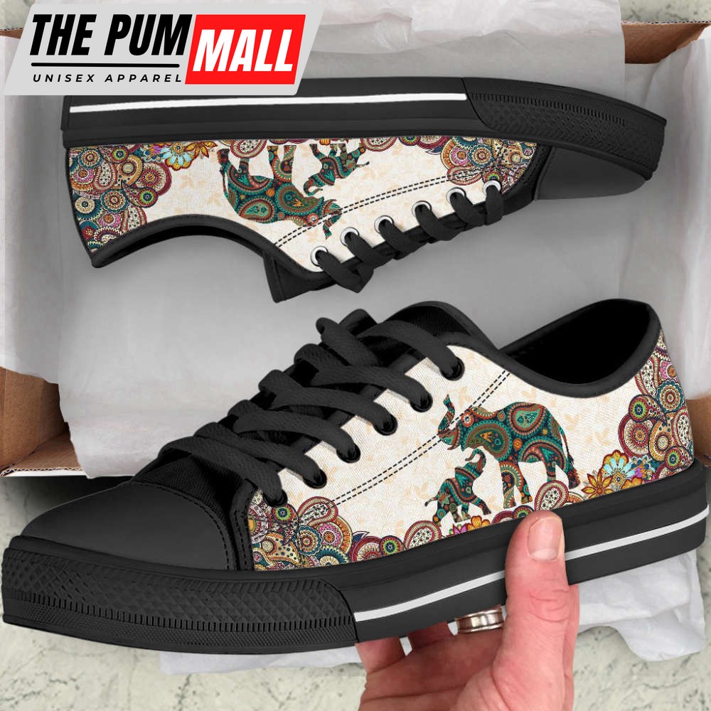 elephant-paisley-color-low-top-shoes-canvas-print-lowtop-casual-shoes-d8ovivmq Elephant Paisley Color Low Top Shoes Canvas Print Lowtop Casual Shoes