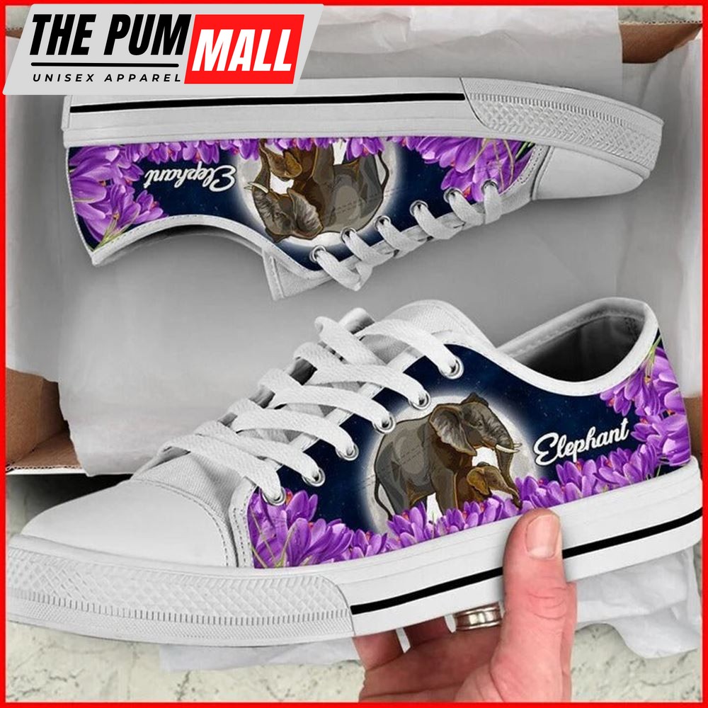 elephant-purple-flower-canvas-low-top-shoes-low-top-shoes-mens-women-02pxbg9i Elephant Purple Flower Canvas Low Top Shoes – Low Top Shoes Mens, Women
