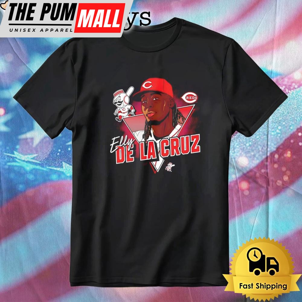Elly De La Cruz Cincinnati Reds Baseball Player Caricature T-Shirt