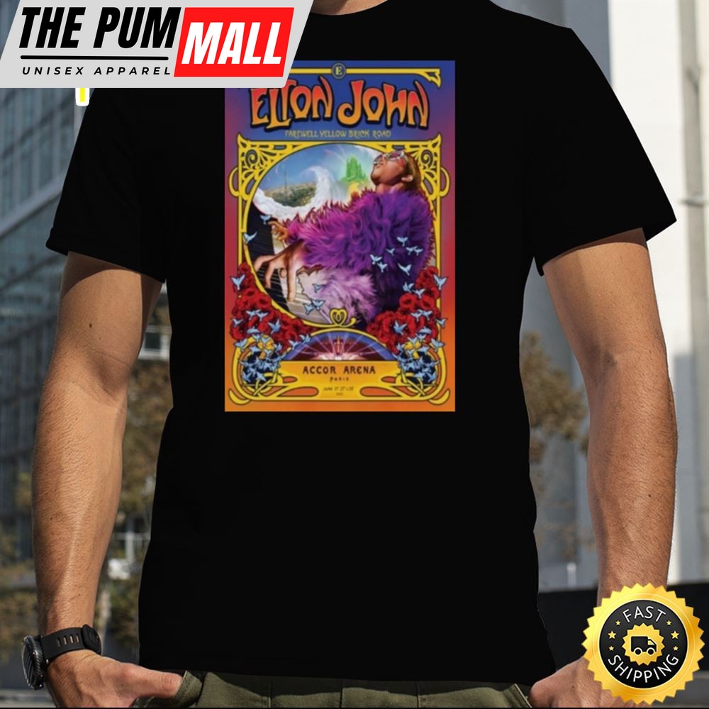 Elton John Farewell Yellow Brick Road Tour Accor Arena Paris 2025 Shirt