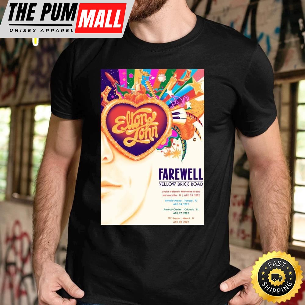 Elton John Florida Farewell Yellow Brick Road Tour April 2025 Tshirt
